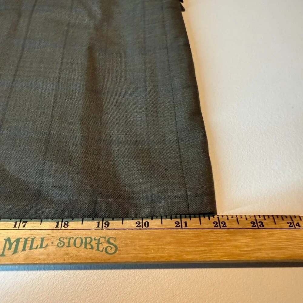 Canali Men 50R US 40R Suit Jacket Blazer Sport Coat Brown Blue Plaid Career Work